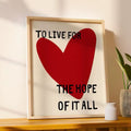 Aesthetic love-inspired art print for home decoration
