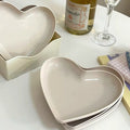 Pink kitchen decor heart-shaped plates