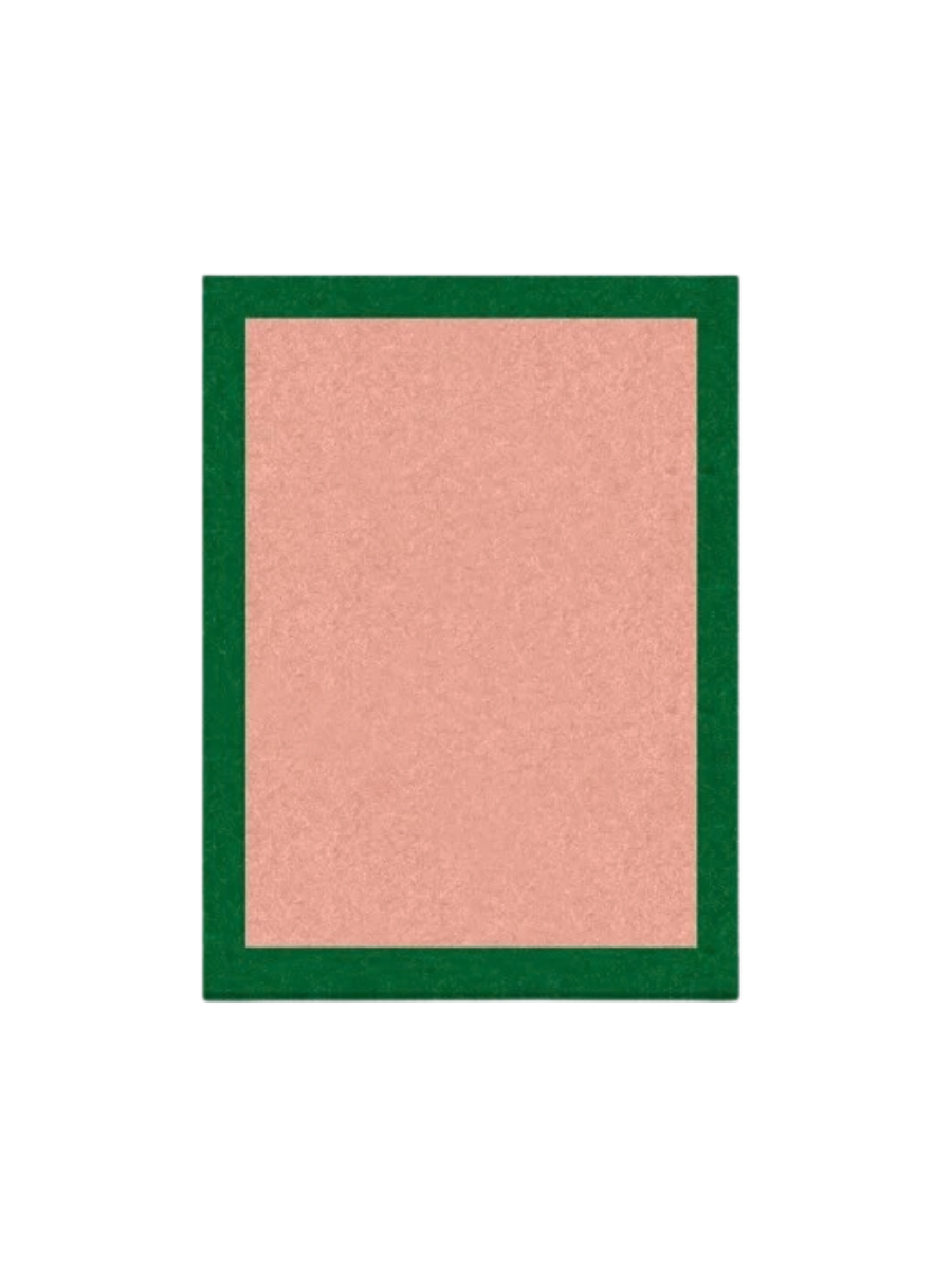 Blush pink and green felt photo pin board.