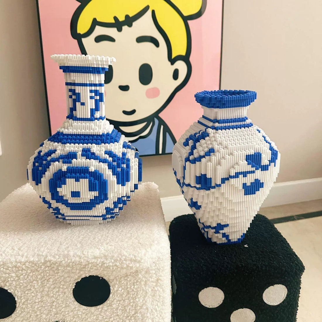 Vase placed on a dining table, complementing traditional Chinese interior design.