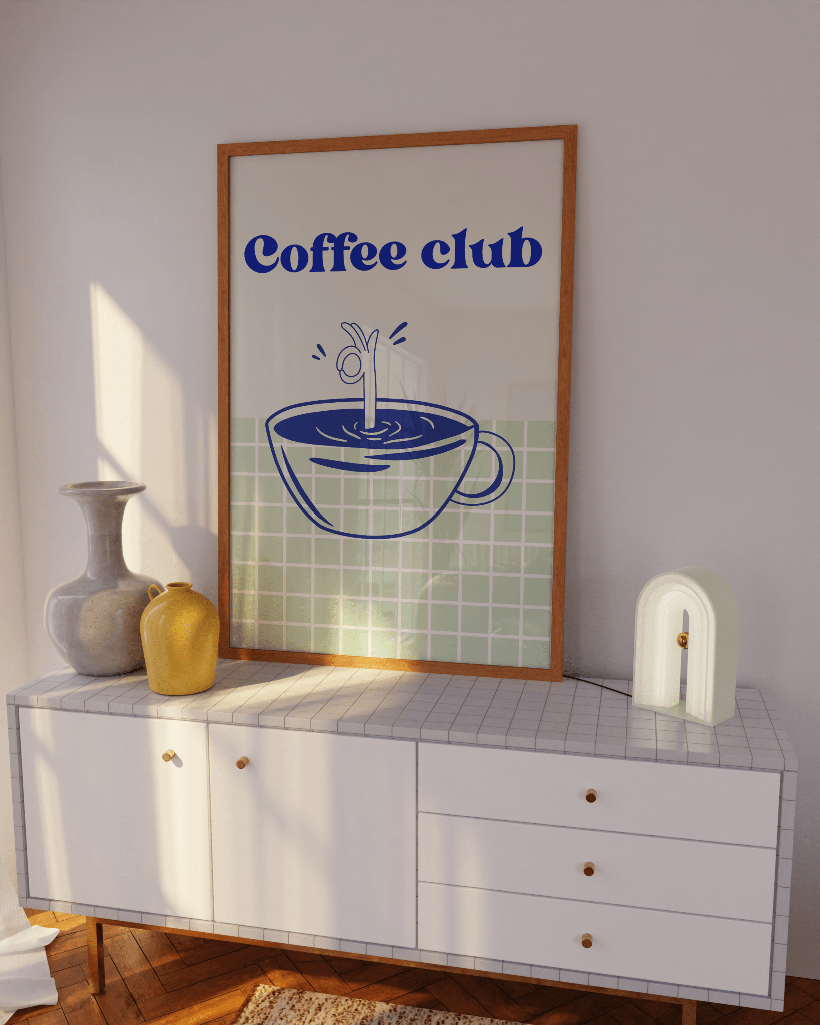 Croissant-core and café culture themed digital posters