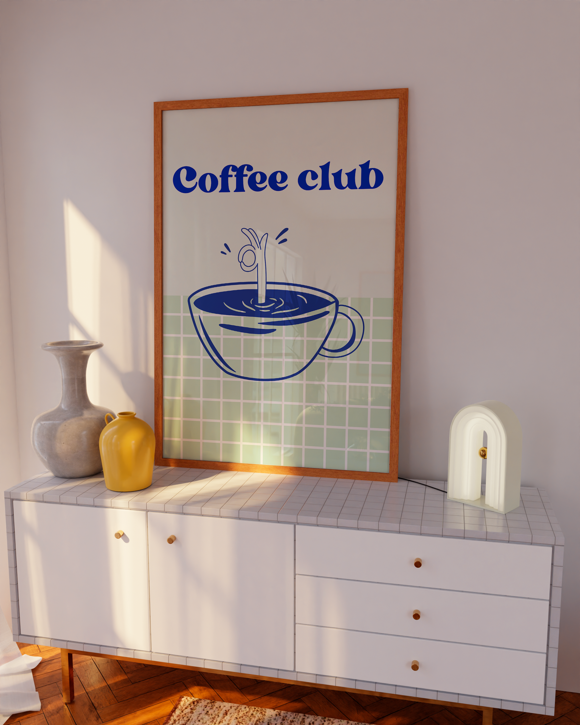 Croissant-core and café culture themed digital posters