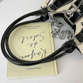 Large capacity white Gothic handbag with chain detail. Y2K Harajuku-inspired crossbody bag for women in sweet and cool style.