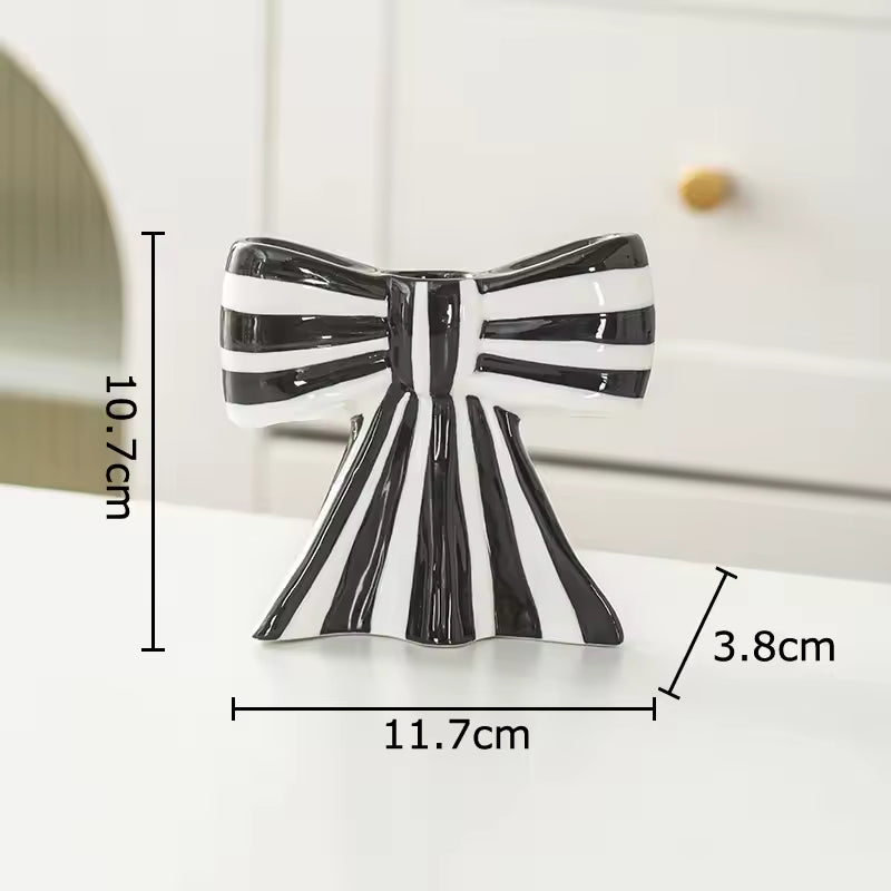 French style bow candle holder for taper candles
