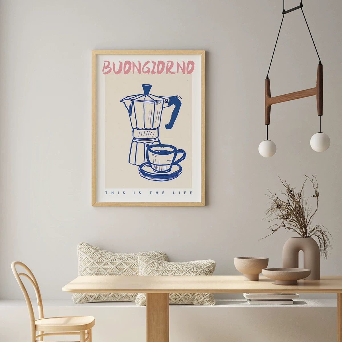 Trendy coffee wall art print for coffee lovers