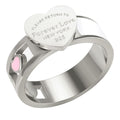 Elegant heart ring gift for her in rose gold