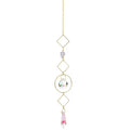 Gold chain window hanging suncatcher with rainbow light