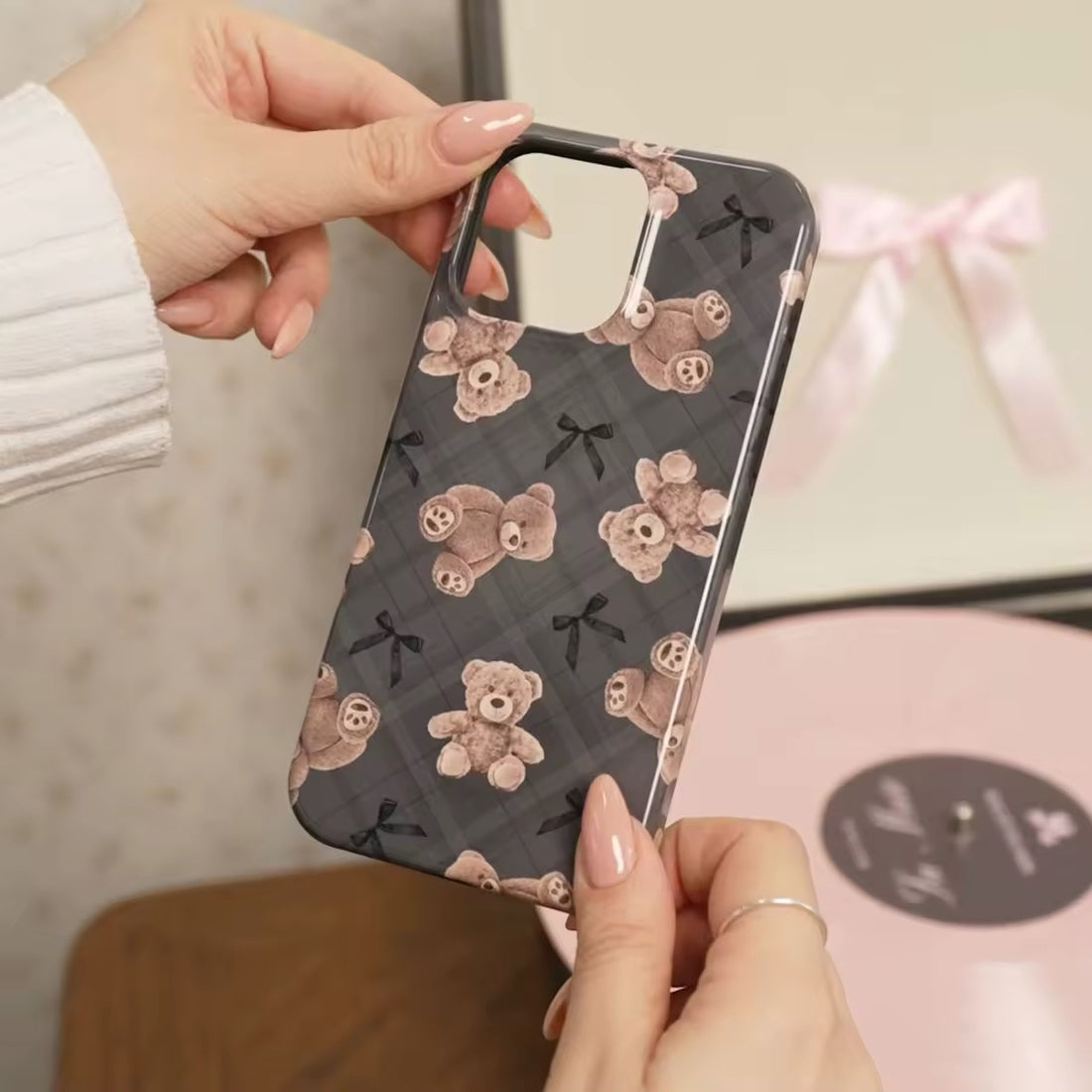 Kawaii Bear iPhone Cover – Shockproof & Cute