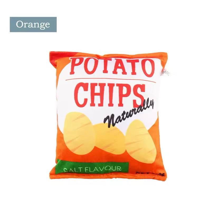 Corgi supplies: Potato chip plush toy for playful dogs