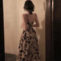Aesthetic Cottagecore Floral Midi Dress with Adjustable Straps