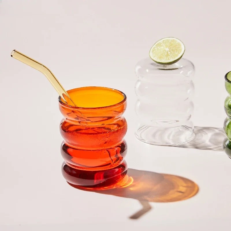 Creative Glass Mug – Perfect for Iced Coffee, Milk Tea, and Hot Beverages