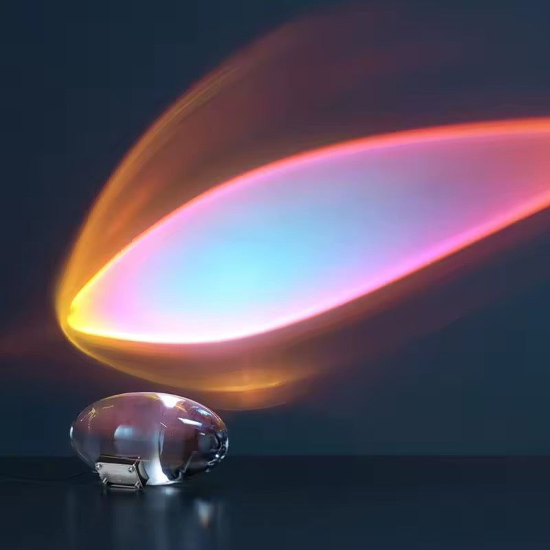 Crystal sky table lamp with angel eye LED light