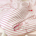 Cute Girl Room Decor Bedding – Rose Girl 100% Cotton Striped Four-Piece Set Including Bed Sheet, Bed Cover, Quilt Cover, and Pillowcase