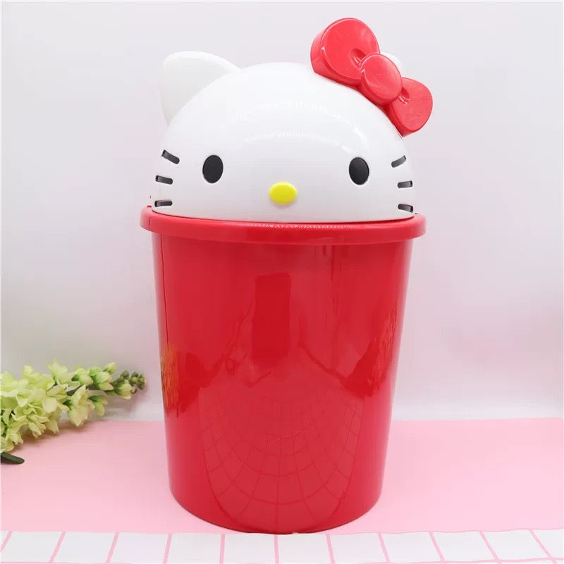 Cute Hello Kitty rubbish bin for living room and bathroom
