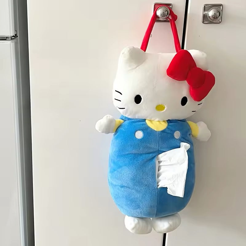 Adorable Sanrio-inspired tissue storage box with plush design