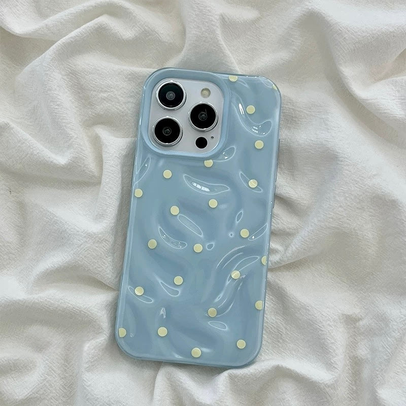Glossy polka dot iPhone case from The Feelz Store — cute, protective, and aesthetic