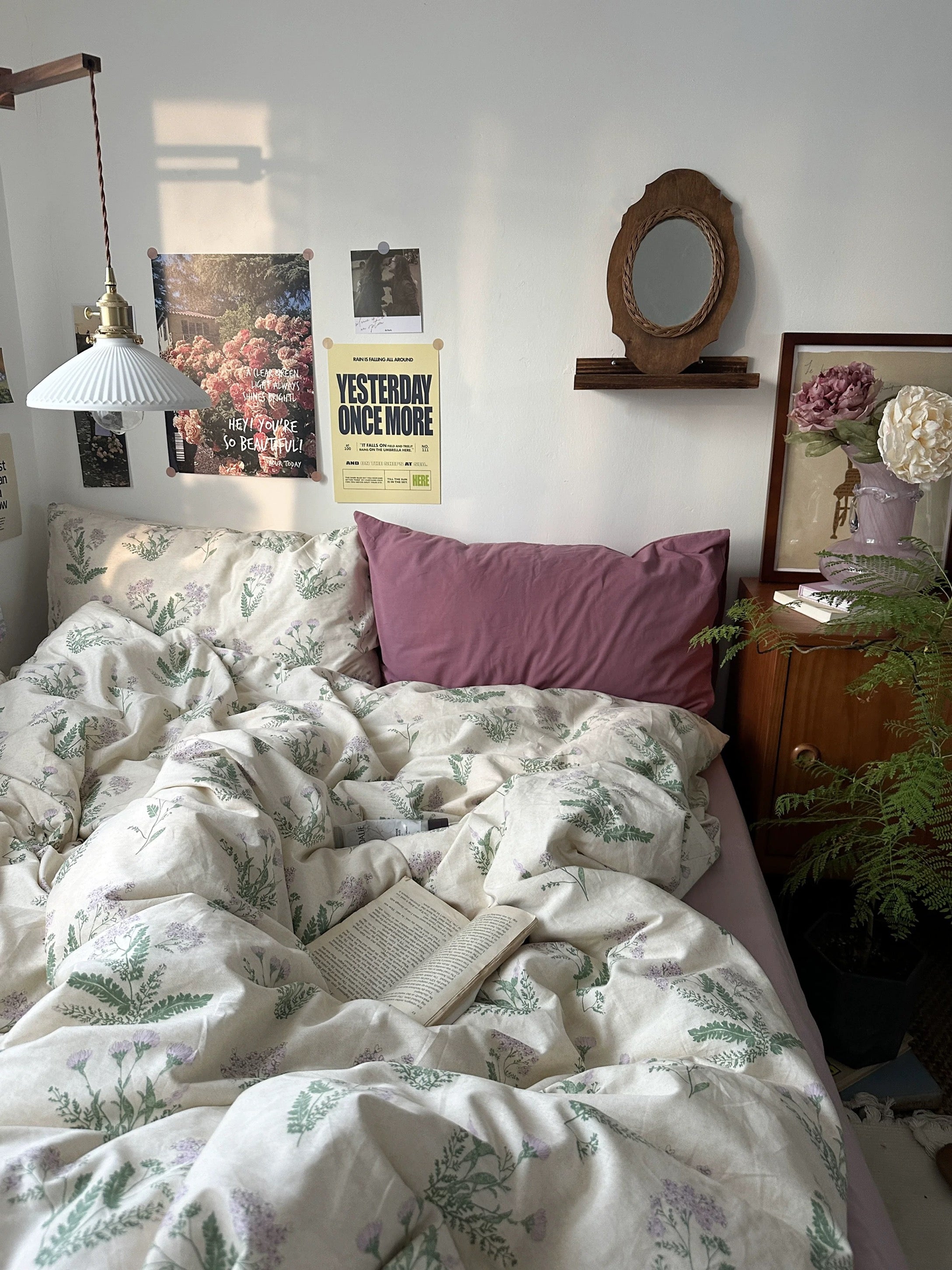 Wildflower cotton duvet cover bringing peaceful garden inspired style into cozy personal sleep space effortlessly.
