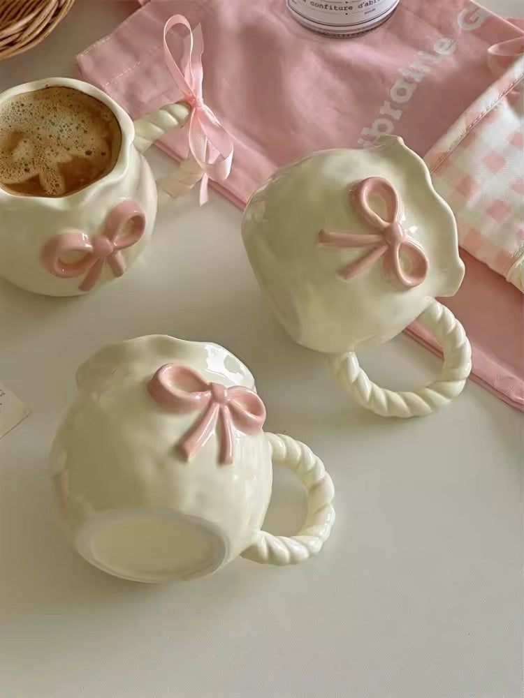 Coquette coffee mug gift box setup for her