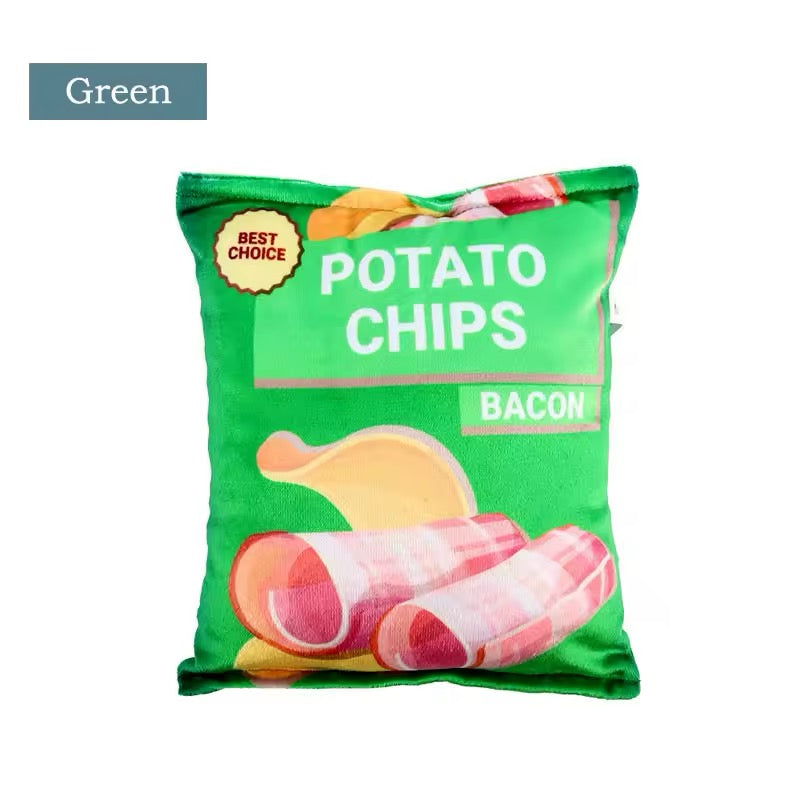 Funny potato chip design dog toy for Corgis and small breeds