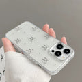Trendy silver bowknot phone case for iPhone 16
