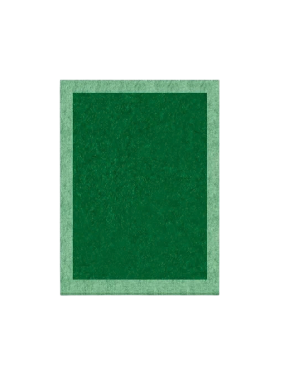 Green and mint two-tone felt bulletin board.