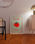 Retro tomato poster with 