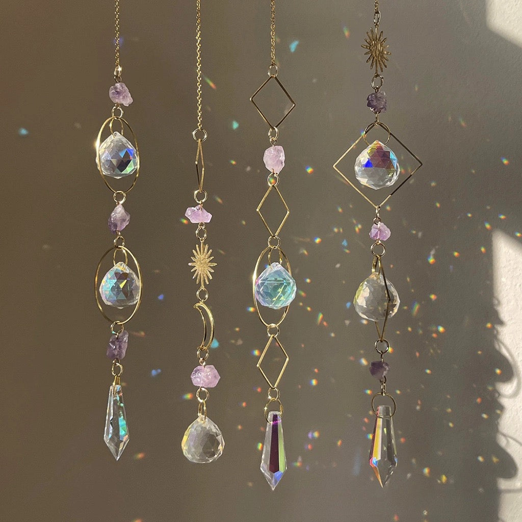 Unique housewarming gift – gold moon suncatcher