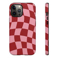 Indie aesthetic red checkered phone case for iPhone 11