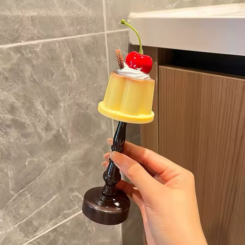 Cute LED bedside lamp in pudding shape