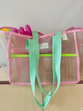 Large pink beach bag for swimming essentials and storage