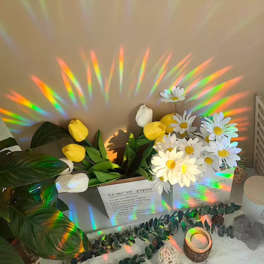 Sunlight prism window film sticker with cosmic elements
