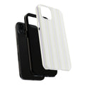Glossy preppy striped phone case for trendy girls