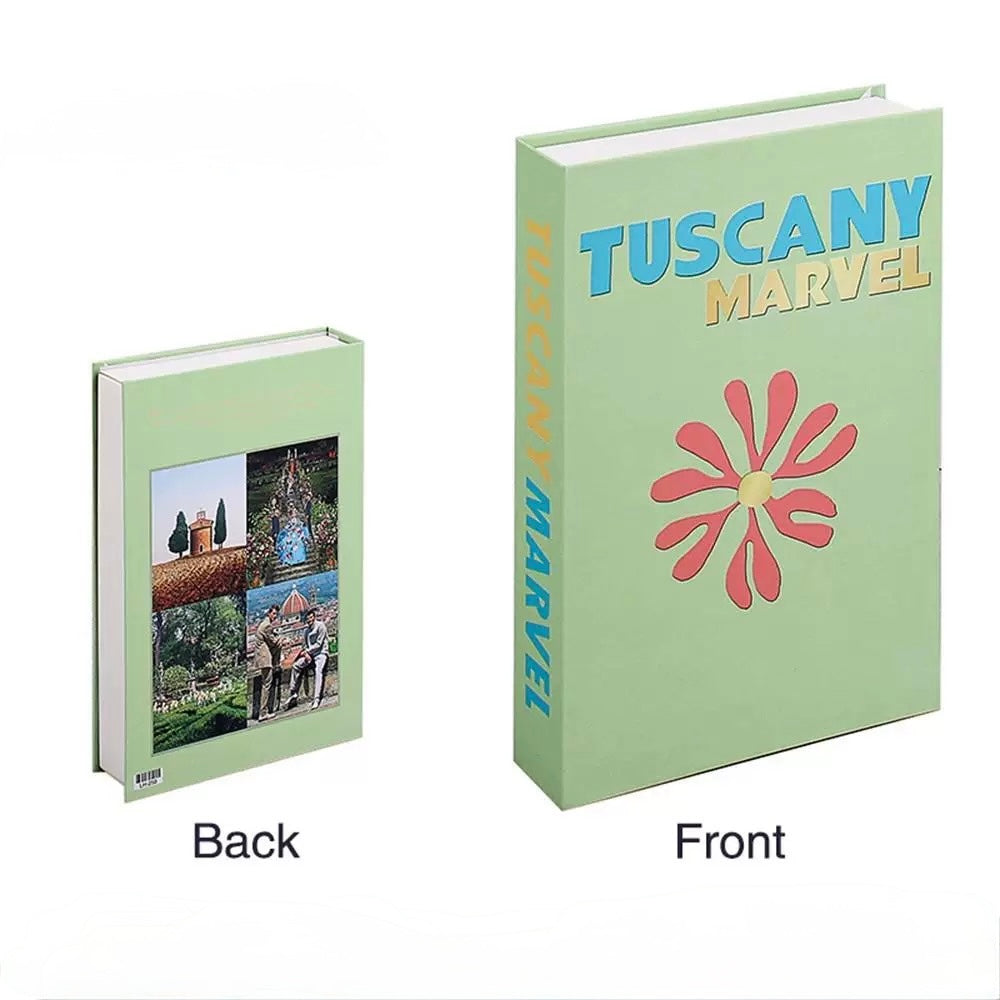Coral and mint Barcelona book box featured in a soft girl bedroom theme.