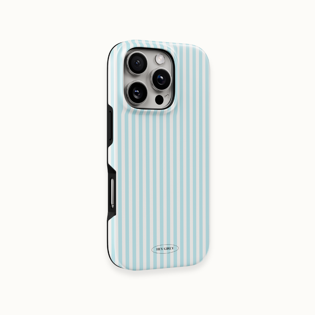 Phone case with a striped pattern on a white background