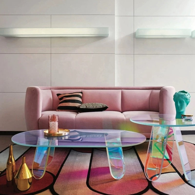Modern Iridescent Coffee Table for Sophisticated Home and Office Decor