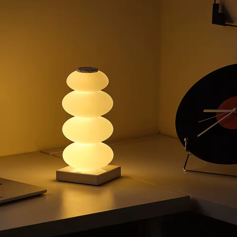Rechargeable LED night light perfect for dorm room or cozy student bedrooms.