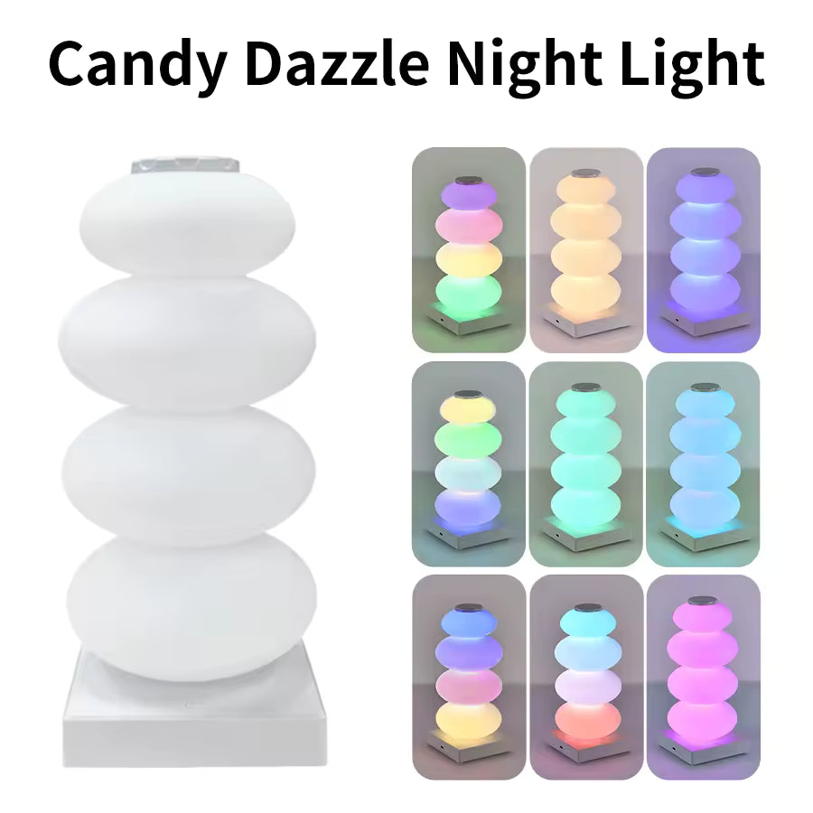 RGB color changing bedside lamp with 16 lighting modes for aesthetic bedroom decor.