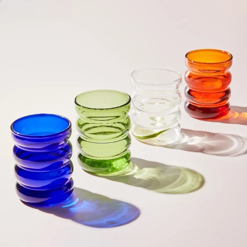 Ripple Glass Cup – Heat-Resistant Glass Tumbler for Hot and Cold Drinks