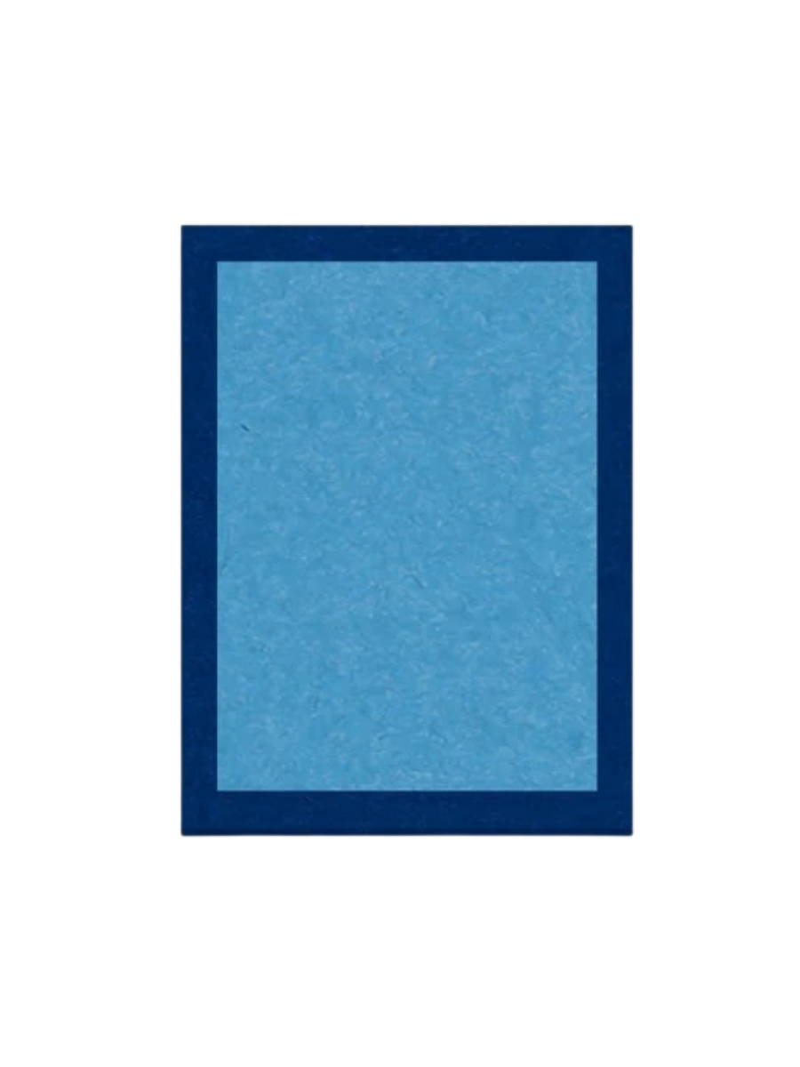 Sky blue and navy two-tone felt push pin board.