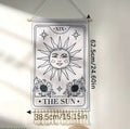 Gothic celestial decor featuring intricate sun and moon illustrations in classic tarot format.