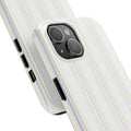 Soft girl aesthetic striped phone case in beige and lilac
