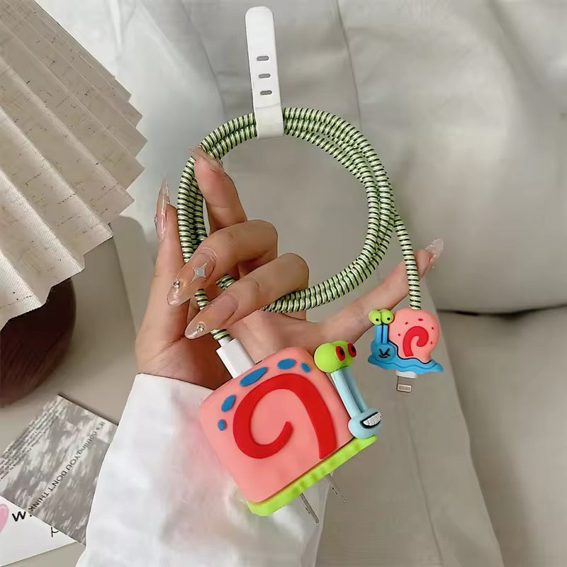 4-in-1 iPhone charger protection case with cable wrap