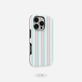 Aesthetic flat‑lay of dorm accessories with the pastel striped phone case at the center—cute gift idea.