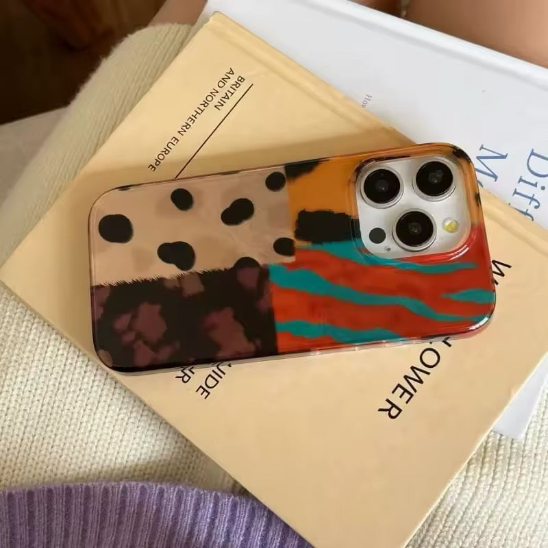 High-quality silicone leopard pattern iPhone cover