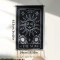 Decorative wall hangings featuring vintage astrology art in soft natural lighting.