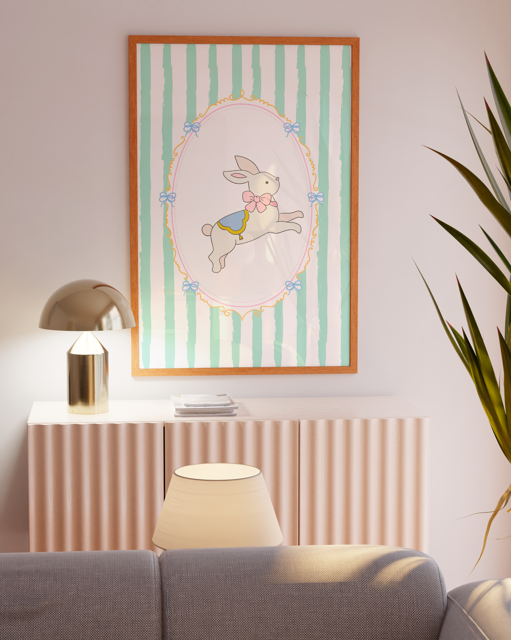 Vintage French circus-style nursery posters with soft colors