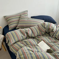 French Country Striped Duvet Cover Set
