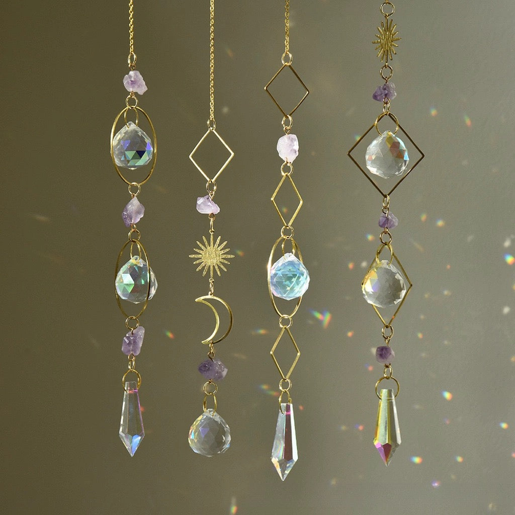 Unique housewarming gift – gold moon suncatcher