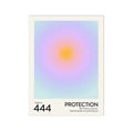 Angel number 333 wall art in a celestial aura energy design